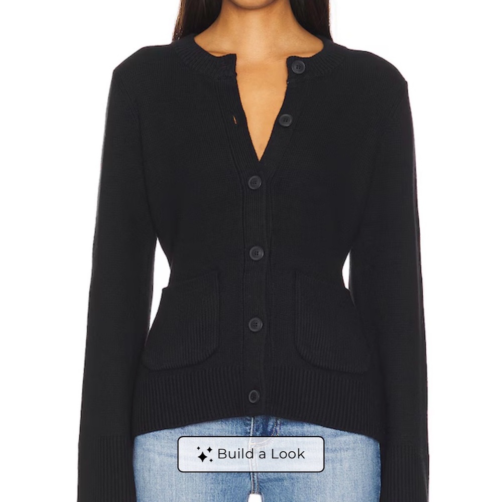 pistola Black Button-Up Knit Cardigan